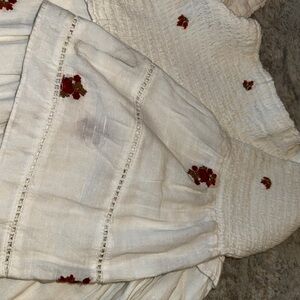 Free People Counting Daisies Embroidered Mini Dress white Size Medium